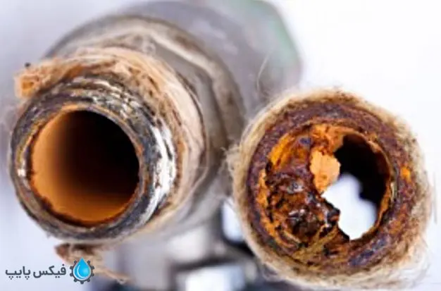 گرفتگی لوله علت افت فشار آب